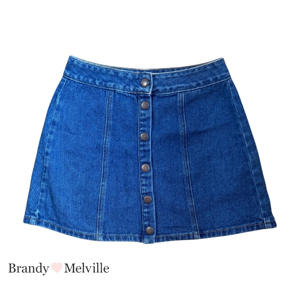 Brandy Melville Jean Mini Skirt